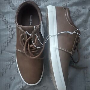 Casual Brown Leather Men's Shoes